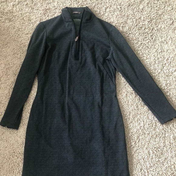 J. McLaughlin Quarter Zip Black Stretch Dress - Size M